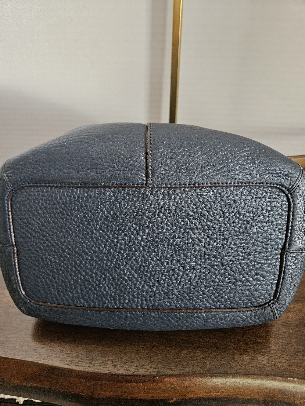COACH Pilot Sample Bag RARE Legacy Navy Pebble Leather Bucket Bag 25306P - Picture 6 of 13